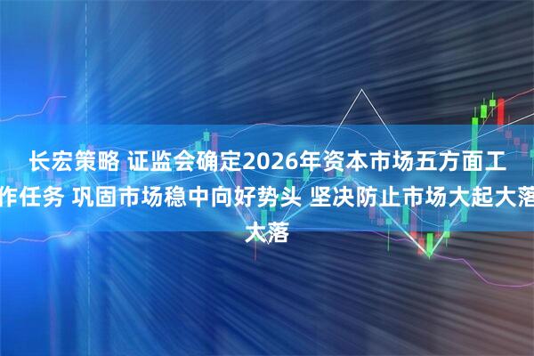 长宏策略 证监会确定2026年资本市场五方面工作任务 巩固市场稳中向好势头 坚决防止市场大起大落